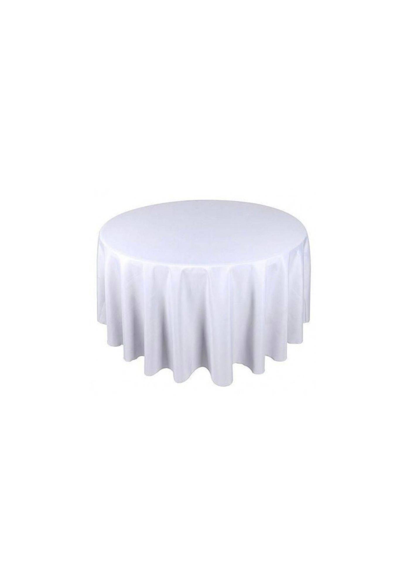 3.Nappe ronde coton blanche
