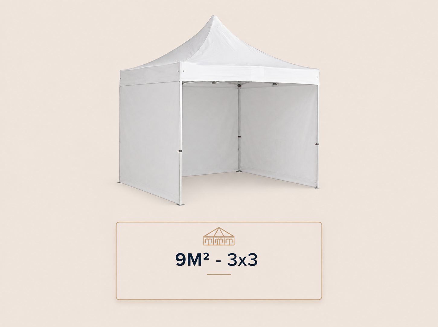 Chapiteau 3x3 - 9M2 (avec parois)