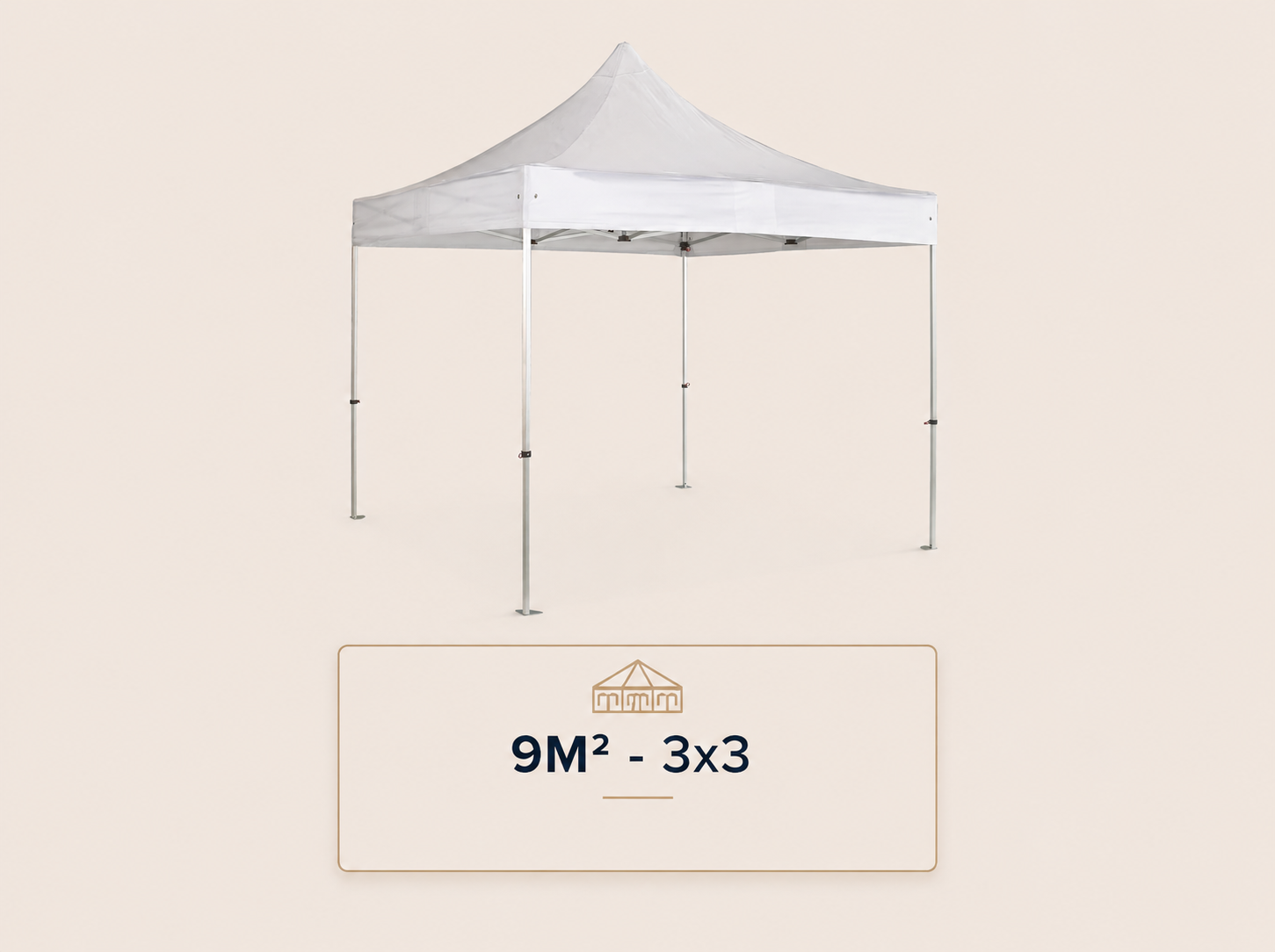 Chapiteau 3x3 - 9M2 (sans parois)